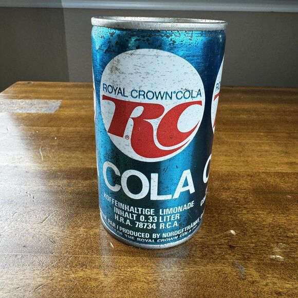 Other - Vintage RC Cola Can Rare Steel Seam Berlin Germany Hergestellt No Top Royal Crwn